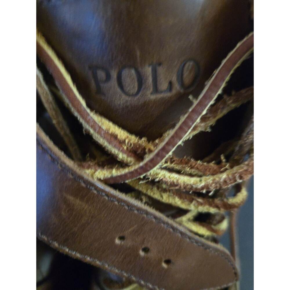 Polo Ralph Lauren Radbourne Brown  Leather Boots Men Range 14567 H17 Size 8.5D - Picture 14 of 16